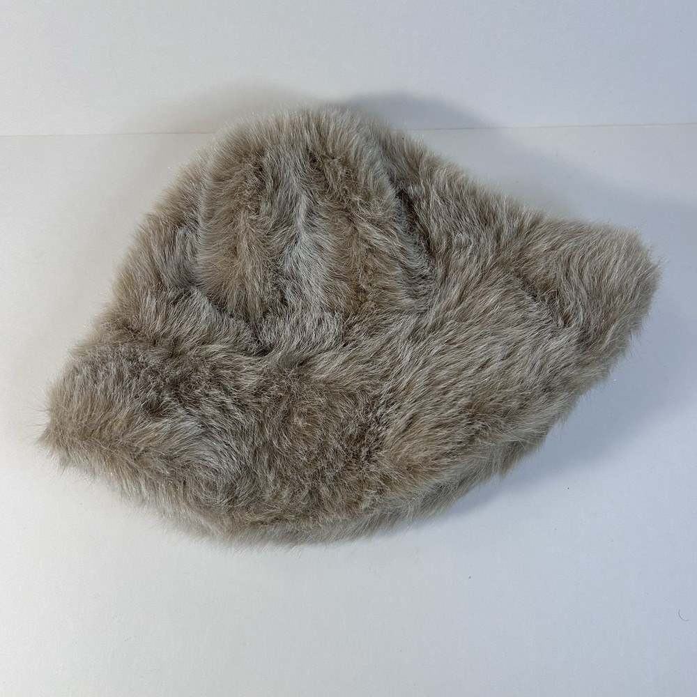 Betmar New York Vintage Faux Fur Cloche‎ Hat Beige 60s 70s Union Made USA - Picture 6 of 11
